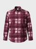 Men's Maroon Regular Fit Checkered Casual Shirt