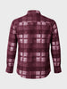 Men's Maroon Regular Fit Checkered Casual Shirt