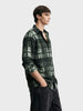 Men's Green Regular Fit Checkered Casual Shirt