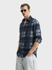 Men's Blue Regular Fit Checkered Casual Shirt