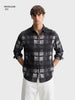 Men's Black Regular Fit Checkered Casual Shirt