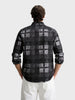 Men's Black Regular Fit Checkered Casual Shirt