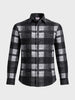 Men's Black Regular Fit Checkered Casual Shirt