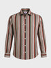 Men's Multicolor Regular Fit Striped Casual Shirt