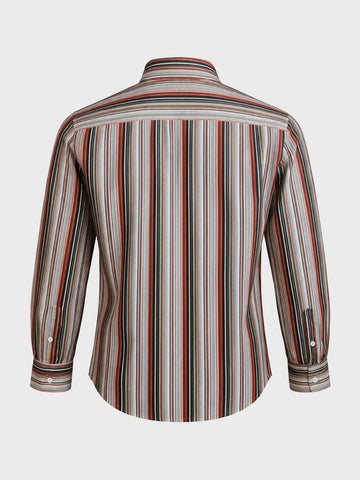 Men's Multicolor Regular Fit Striped Casual Shirt