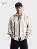 Men's White Regular Fit Striped Casual Shirt