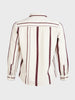 Men's White Regular Fit Striped Casual Shirt