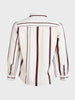 Men's White Regular Fit Striped Casual Shirt
