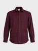 Men's Maroon Regular Fit Striped Casual Shirt
