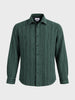 Men's Green Regular Fit Striped Casual Shirt