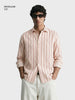 Men's White Regular Fit Striped Casual Shirt