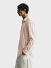 Men's White Regular Fit Striped Casual Shirt
