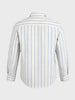 Men's White Regular Fit Striped Casual Shirt