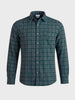 Men's Green Slim Fit Checkered Casual Shirt