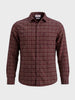 Men's Maroon Slim Fit Checkered Casual Shirt