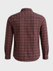 Men's Maroon Slim Fit Checkered Casual Shirt