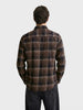 Men's Khaki Slim Fit Checkered Casual Shirt