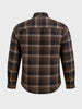 Men's Khaki Slim Fit Checkered Casual Shirt