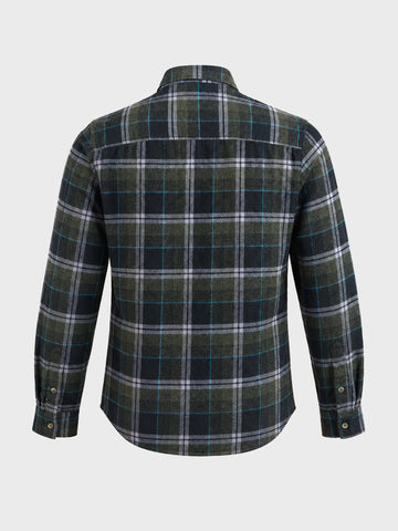 Men's Green Slim Fit Checkered Casual Shirt