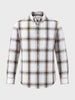 Men's Khaki Slim Fit Checkered Casual Shirt