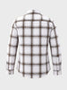 Men's Khaki Slim Fit Checkered Casual Shirt