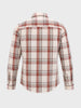 Men's Rust Slim Fit Checkered Casual Shirt