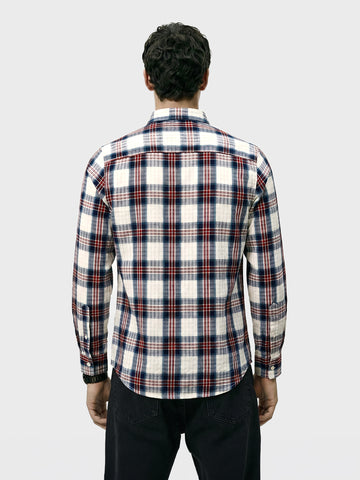 Men's Teal Slim Fit Checkered Casual Shirt