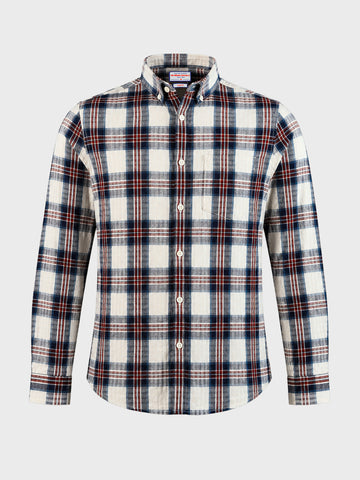 Men's Teal Slim Fit Checkered Casual Shirt