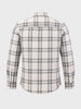 Men's Grey Slim Fit Checkered Casual Shirt