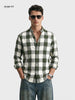 Men's Green Slim Fit Checkered Casual Shirt