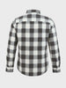 Men's Grey Slim Fit Checkered Casual Shirt