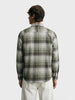 Men's Green Slim Fit Checkered Casual Shirt