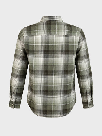 Men's Green Slim Fit Checkered Casual Shirt
