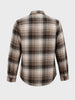 Men's Khaki Slim Fit Checkered Casual Shirt