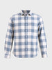 Men's Blue Slim Fit Checkered Casual Shirt