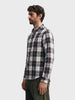 Men's Blue Slim Fit Checkered Casual Shirt