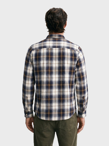 Men's Blue Slim Fit Checkered Casual Shirt