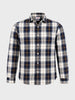 Men's Blue Slim Fit Checkered Casual Shirt