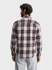 Men's Maroon Slim Fit Checkered Casual Shirt