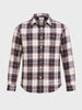 Men's Maroon Slim Fit Checkered Casual Shirt