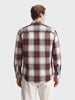 Men's Maroon Slim Fit Checkered Casual Shirt