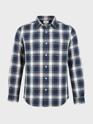 Men's Teal Slim Fit Checkered Casual Shirt