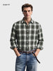 Men's Green Slim Fit Checkered Casual Shirt