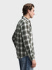 Men's Green Slim Fit Checkered Casual Shirt