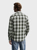 Men's Green Slim Fit Checkered Casual Shirt