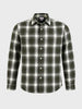 Men's Green Slim Fit Checkered Casual Shirt