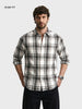 Men's Grey Slim Fit Checkered Casual Shirt