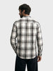 Men's Grey Slim Fit Checkered Casual Shirt