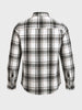 Men's Grey Slim Fit Checkered Casual Shirt