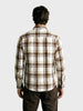 Men's Khaki Slim Fit Checkered Casual Shirt